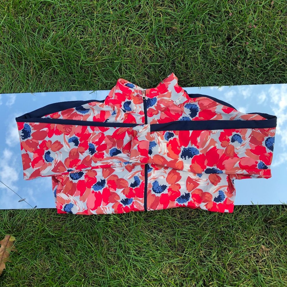 Aerie Floral Sweat Jacket